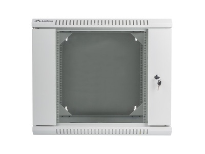 Miniatura produktu: Szafa instalacyjna Rack Wisząca dwusekcyjna 19" 9U 600X600 szara Flat pack Lanberg (WF02-6609-10S)