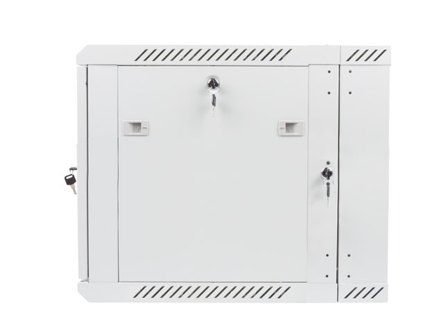 Szafa instalacyjna Rack Wisząca dwusekcyjna 19" 9U 600X600 szara Flat pack Lanberg (WF02-6609-10S)