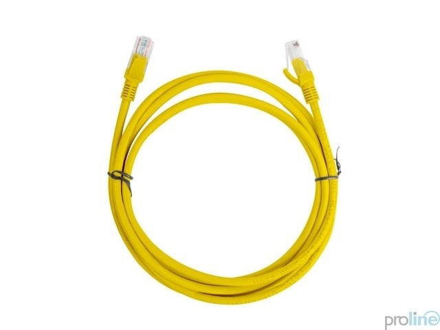 Kabel Lanberg RJ45 Patch cord Kat.6 UTP 0.5m żółty (PCU6-10CC-0050-Y)