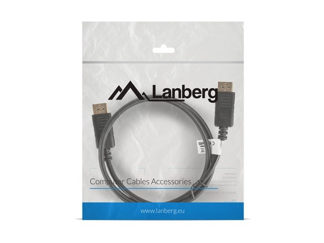 Lanberg Kabel Displayport M/M 1m 4K czarny (CA-DPDP-10CC-0010-BK)