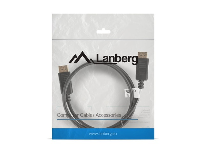 Zdjęcie produktu: Lanberg Kabel Displayport M/M 1m 4K czarny (CA-DPDP-10CC-0010-BK)