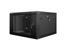 Szafa instalacyjna Rack wisząca 19" 6U 600X600 czarna Flat pack Lanberg (WF01-6606-10B)