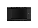 Miniatura zdjęcia: Szafa instalacyjna Rack Wisząca 19" 6U 600X450 czarna Flat pack Lanberg  (WF01-6406-10B)