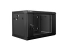 Miniatura zdjęcia: Szafa instalacyjna Rack Wisząca 19" 6U 600X450 czarna Flat pack Lanberg  (WF01-6406-10B)