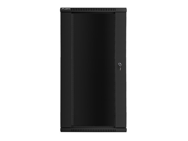 Szafa instalacyjna Rack wisząca 19" 27U 600X600 czarna Flat pack Lanberg (WF01-6627-10B)