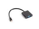 Miniatura zdjęcia: Lanberg Adapter Displayport Mini [M] do VGA [F] na kablu Czarny (AD-0006-BK)