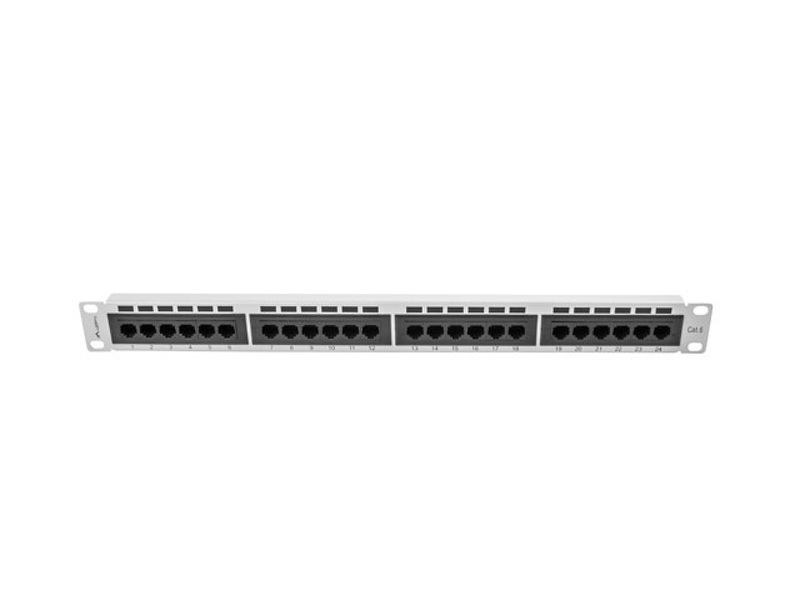 Zdjęcie produktu: Patch Panel 24 Port 1U Kat.6 szary Lanberg (PPU6-1024-S)