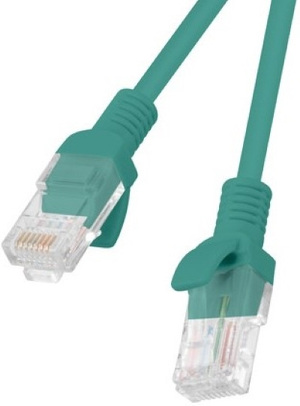 Miniatura produktu: Kabel Lanberg RJ45 Patch cord Kat.5E UTP 1m - zielony Fluke Passed  (PCU5-10CC-0100-G)