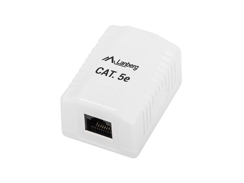 Zdjęcie produktu: Gniazdo natynkowe Kat.5E 1X RJ45 białe (OU5-0001-W) Lanberg Zdjęcie produktu: Gniazdo natynkowe Kat.5E 1X RJ45 białe (OU5-0001-W) Lanberg