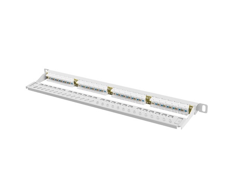 Zdjęcie produktu: Patch Panel 24 Port 0.5U Kat.6 szary Lanberg (PPU6-0024-S)