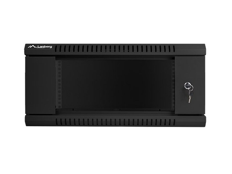 Zdjęcie produktu: Szafa instalacyjna Rack wisząca 19" 4U 600X450 czarna Flat pack Lanberg (WF01-6404-10B)