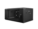Miniatura zdjęcia: Szafa instalacyjna Rack wisząca 19" 4U 600X450 czarna Flat pack Lanberg (WF01-6404-10B)