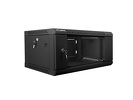 Miniatura zdjęcia: Szafa instalacyjna Rack wisząca 19" 4U 600X450 czarna Flat pack Lanberg (WF01-6404-10B)