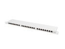 Miniatura zdjęcia: Patch Panel 24 Port 0.5U Kat.6 ekranowany szary Lanberg (PPS6-0024-S)