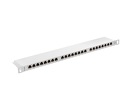 Miniatura zdjęcia: Patch Panel 24 Port 0.5U Kat.6 ekranowany szary Lanberg (PPS6-0024-S)