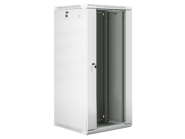 Szafa instalacyjna Rack wisząca 19" 27U 600X600 szara Flat pack Lanberg (WF01-6627-10S)