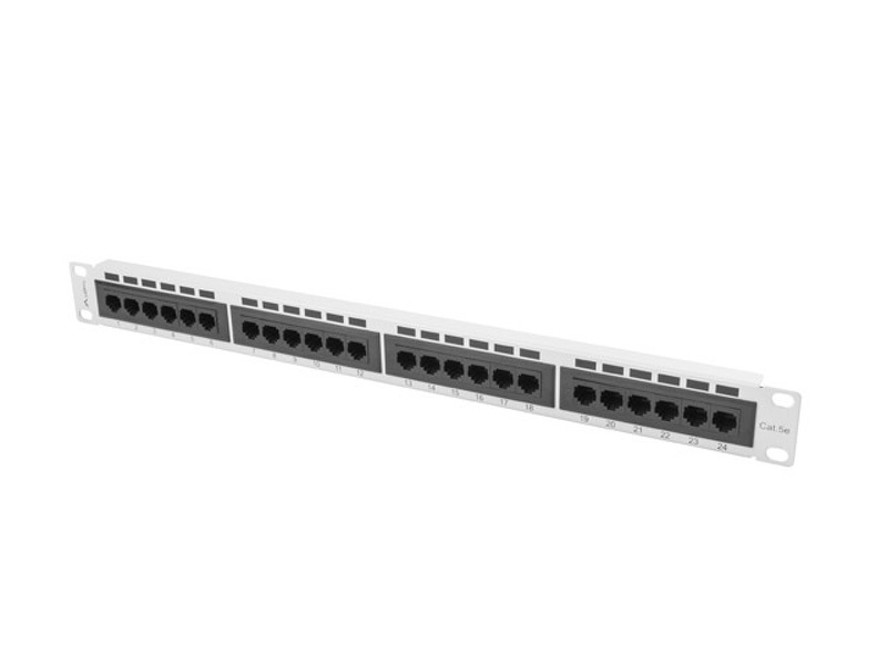 Zdjęcie produktu: Patch Panel 24 Port 1U Kat.5E szary Lanberg (PPU5-1024-S)