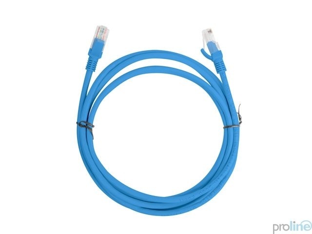 Kabel Lanberg RJ45 Patch cord Kat.6 UTP 3m niebieski (PCU6-10CC-0300-B)