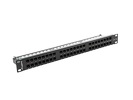 Miniatura zdjęcia: Patch Panel 48 Port 1U Kat.5E czarny Lanberg (PPU5-1048-B)