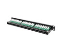 Miniatura zdjęcia: Patch Panel 48 Port 1U Kat.5E czarny Lanberg (PPU5-1048-B)