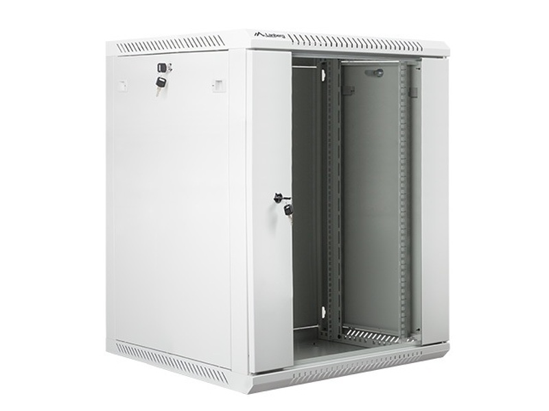 Zdjęcie produktu: Szafa instalacyjna Rack wisząca 19" 15U 600X600 szara Flat pack Lanberg (WF01-6615-10S)