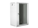 Miniatura zdjęcia: Szafa instalacyjna Rack wisząca 19" 18U 600X450 szara Flat pack Lanberg (WF01-6418-10S)