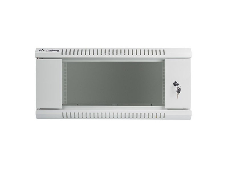 Zdjęcie produktu: Szafa instalacyjna Rack wisząca 19" 4U 600X450 szara Flat pack Lanberg (WF01-6404-10S)