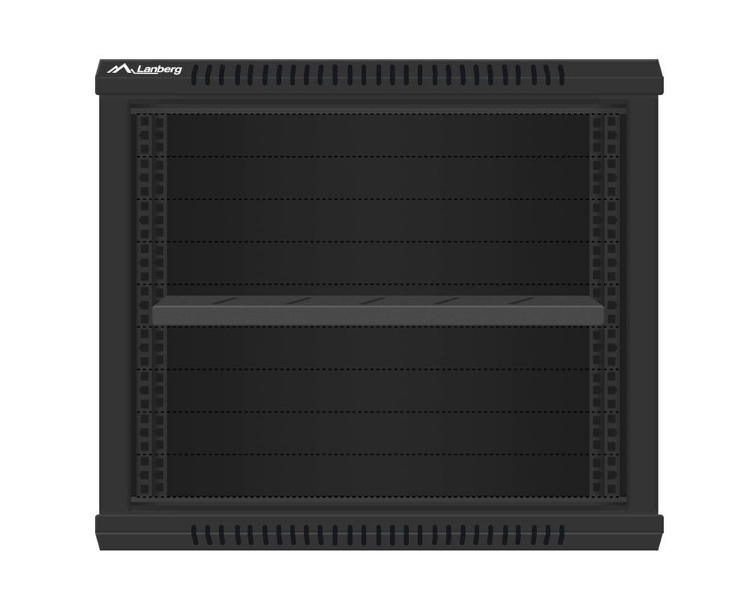 Zdjęcie produktu: Półka do szaf 19" 800mm Lanberg czarna 1U 465X500mm udźwig do 120kg, montaż 4 punktowy (AK-1003-B)