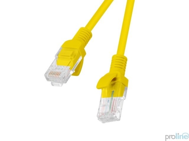Kabel Lanberg RJ45 Patch cord Kat.6 UTP 5m żółty (PCU6-10CC-0500-Y)