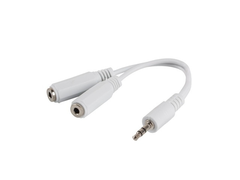 Zdjęcie produktu: Lanberg Adapter Jack Stereo [M] do Jack Stereo [F] X2 10cm biały (AD-0024-W)