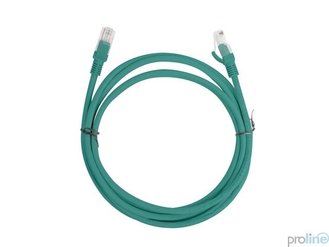 Kabel Lanberg RJ45 Patch cord Kat.6 UTP 0.25m Zielony (PCU6-10CC-0025-G)