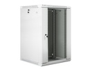Miniatura zdjęcia: Szafa instalacyjna Rack wisząca 19" 18U 600X600 szara Flat pack Lanberg (WF01-6618-10S)