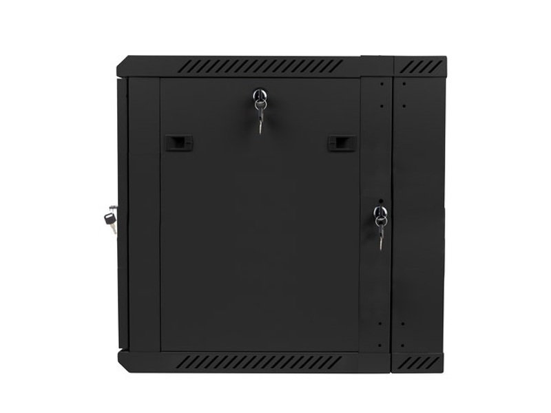 Zdjęcie produktu: Szafa instalacyjna Rack wisząca dwusekcyjna 19" 12U 600X600 czarna Flat pack Lanberg (WF02-6612-10B)