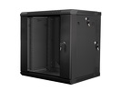 Miniatura zdjęcia: Szafa instalacyjna Rack wisząca dwusekcyjna 19" 12U 600X600 czarna Flat pack Lanberg (WF02-6612-10B)