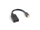 Lanberg Adapter Displayport Mini [M] do Displayport [F] na kablu 10cm Czarny (AD-0003-BK)