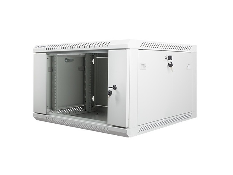Zdjęcie produktu: Szafa instalacyjna Rack wisząca 19" 6U 600X600 szara Flat pack Lanberg (WF01-6606-10S)