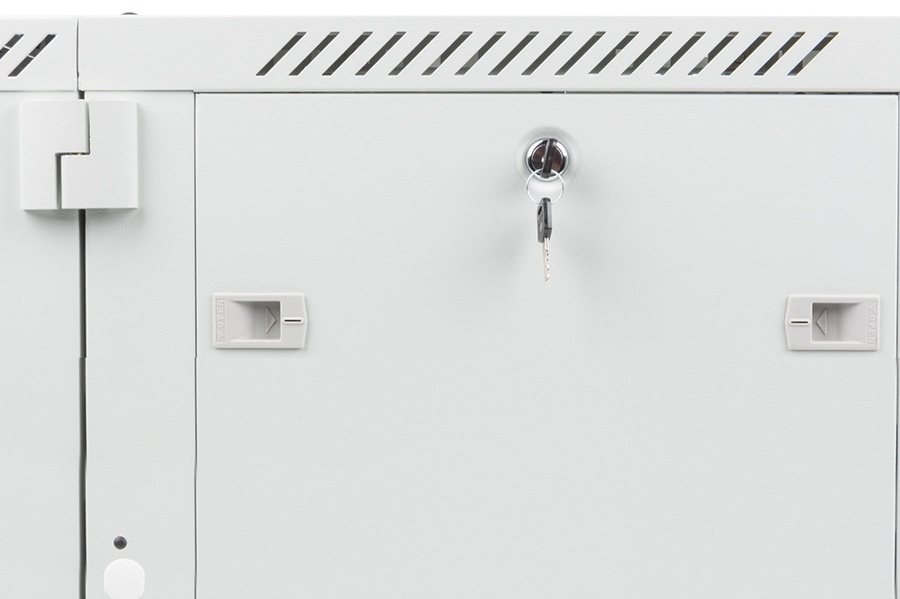 Zdjęcie produktu: Szafa instalacyjna Rack wisząca dwusekcyjna 19" 12U 600X600 szara Flat pack Lanberg (WF02-6612-10S)