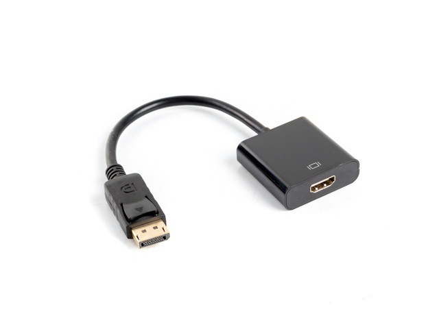 Lanberg Adapter Displayport [M] do HDMI [F] 10cm (AD-0009-BK)