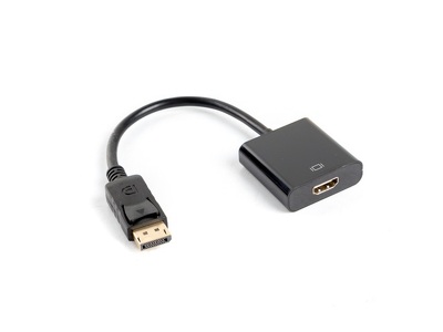 Miniatura produktu: Lanberg Adapter Displayport [M] do HDMI [F] 10cm (AD-0009-BK)