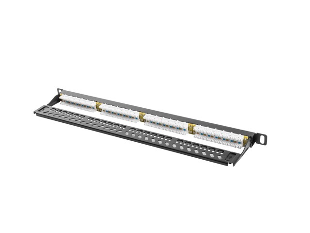 Patch Panel 24 Port 0.5U Kat.5E czarny Lanberg (PPU5-0024-B) Patch Panel 24 Port 0.5U Kat.5E czarny Lanberg (PPU5-0024-B)