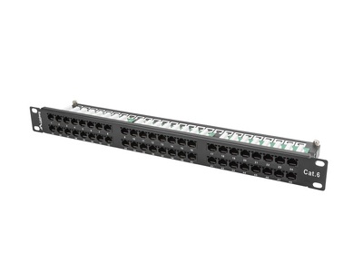 Miniatura produktu: Patch Panel 48 Port 1U Kat.6 czarny Lanberg (PPU6-1048-B) Miniatura produktu: Patch Panel 48 Port 1U Kat.6 czarny Lanberg (PPU6-1048-B)