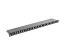 Miniatura zdjęcia: Patch Panel 24 Port 0.5U Kat.5E ekranowany czarny Lanberg (PPS5-0024-B)
