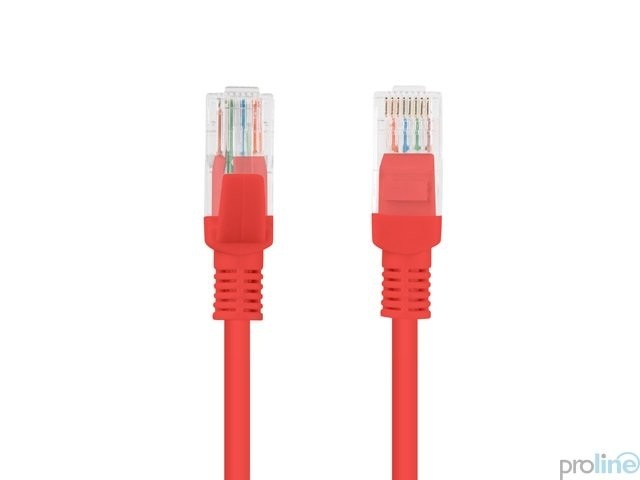 Kabel Lanberg RJ45 Patch cord Kat.6 UTP 3m czerwony (PCU6-10CC-0300-R)