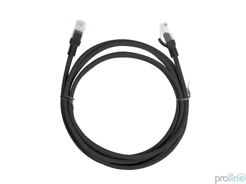 Zdjęcie produktu: Kabel Lanberg RJ45 Patch cord Kat.6 UTP 1m czarny (PCU6-10CC-0100-BK)