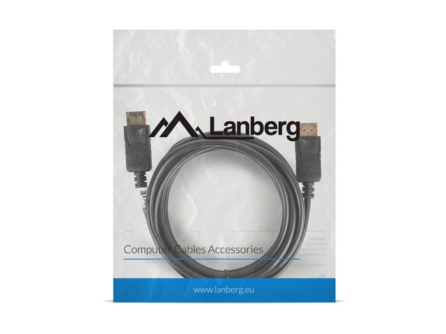 Lanberg Kabel Displayport M/M 3m 4K czarny (CA-DPDP-10CC-0030-BK)