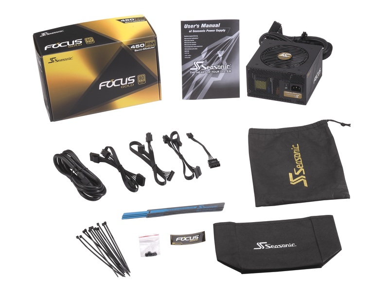 Zdjęcie produktu: Zasilacz Seasonic FOCUS Gold 450 (SSR-450FM) 80Plus Gold 450W