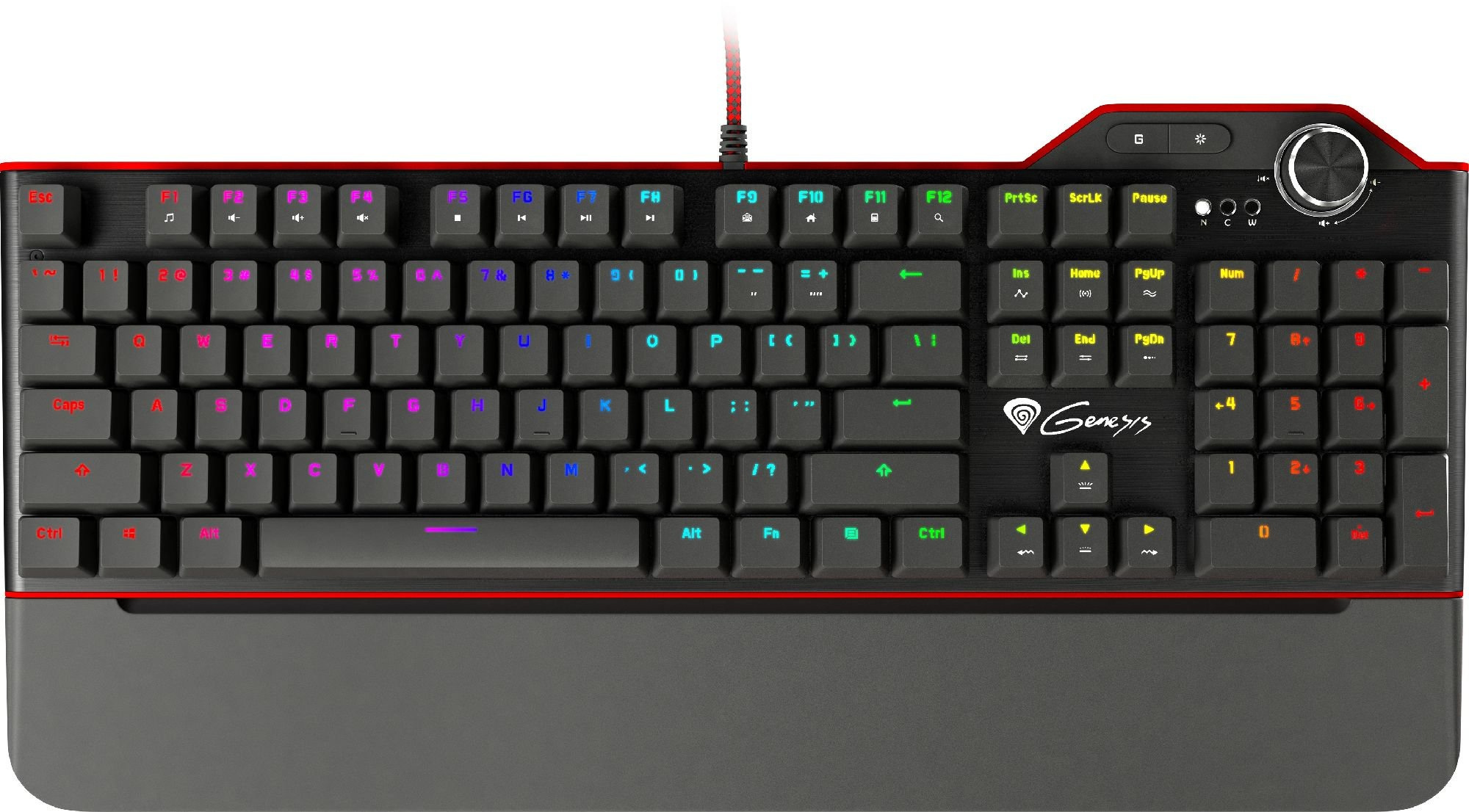 Klawiatura Genesis RX85 RGB, podświetlana, mechaniczna dla graczy, Kailh Brown (NKG-0959)