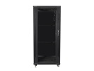 Szafa instalacyjna Rack stojąca 19" 27U 600X600 czarna Flat pack Lanberg (FF01-6627-12B)