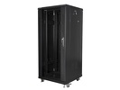 Miniatura zdjęcia: Szafa instalacyjna Rack stojąca 19" 27U 600X600 czarna Flat pack Lanberg (FF01-6627-12B)