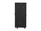 Miniatura zdjęcia: Szafa instalacyjna Rack stojąca 19" 27U 600X600 czarna Flat pack Lanberg (FF01-6627-12B)